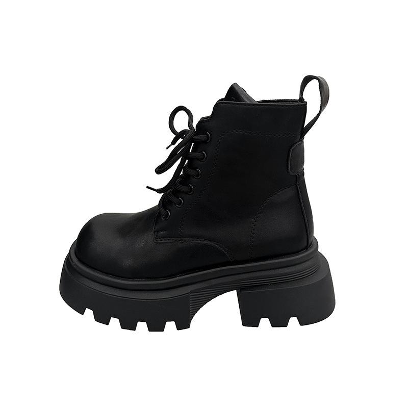 Retro Martin boots women's platform 2025 autumn and winter new British style big yellow boots handsome tooling locomotive short boots