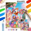 Daisy Duck Candy Theme Handmade Diy Oil Painting Digital Painting Kit Home Living Room Entrance Decoration Hanging Painting