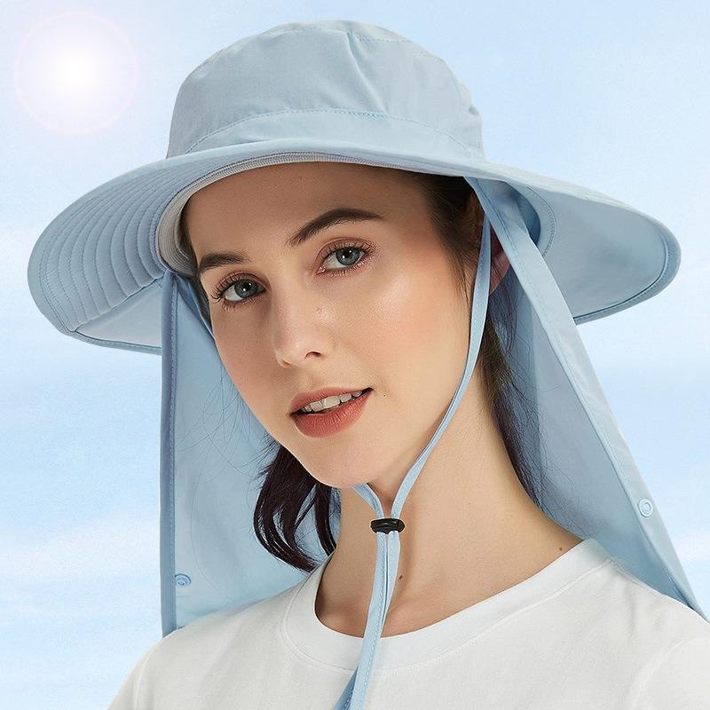 Summer women's bucket hat outdoor men's big eaves sun hat quick-drying ice visor sun protection hat
