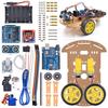 For Arduino-Compatible Robotics Kit with Obstacle Avoidance 4 Tracking Modules 20 Linear Encoders and PCB Frame