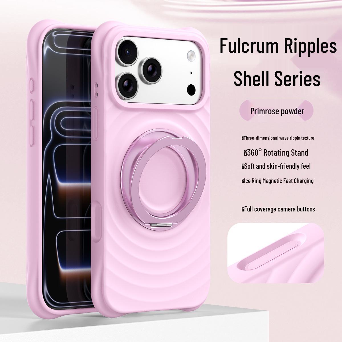 Apple 17 Pro Max Boyang Magnetic Rotating Stand iPhone 16 Liquid Silicone Protective Case iPhone 17 Pro Max