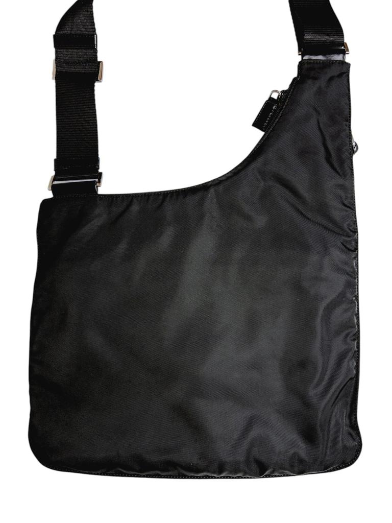 Gebrauchte PRADA Dreieck Logo Crossbody Tessuto Umhängetasche BT0520