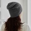 Cashmere self-heating knitted hat women's thickened twisted hat solid color knitted hat versatile ear protector wool hat