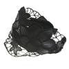 VINGTAINE Spitze Leder Blume Stirnband Kopfschmuck Schwarz HK-41