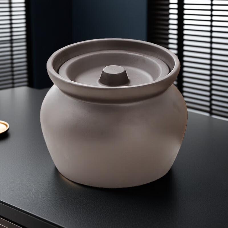 LISM Purple Clay Ceramic Stew Pot with Lid