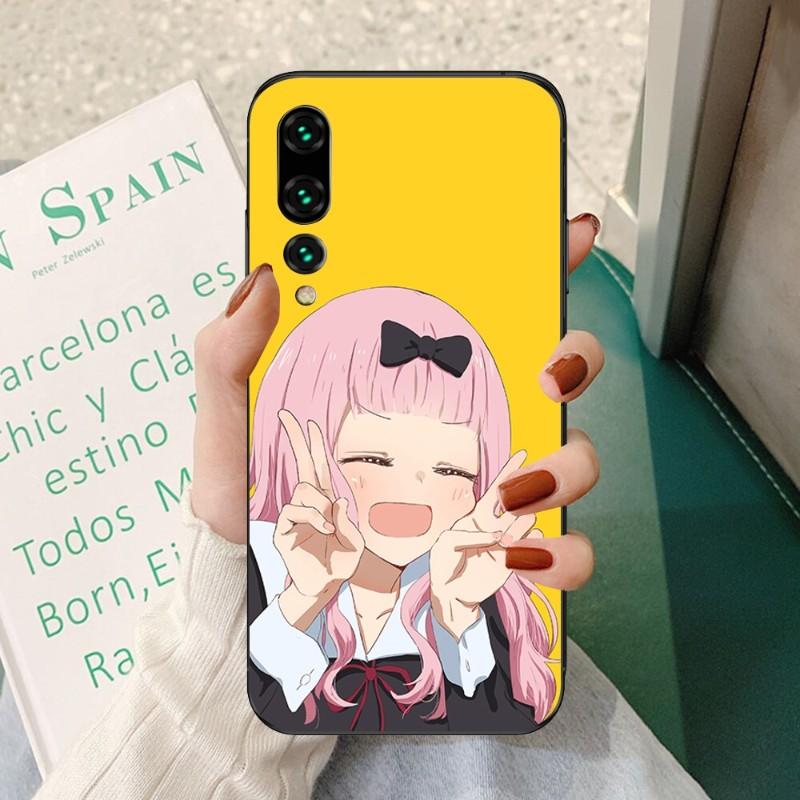 Husă pentru telefon Fujiwara Chika pentru fete pentru Huawei P50 P40 P30 Pro Lite P Smart 2021 2019 Magic 3, moale, neagră