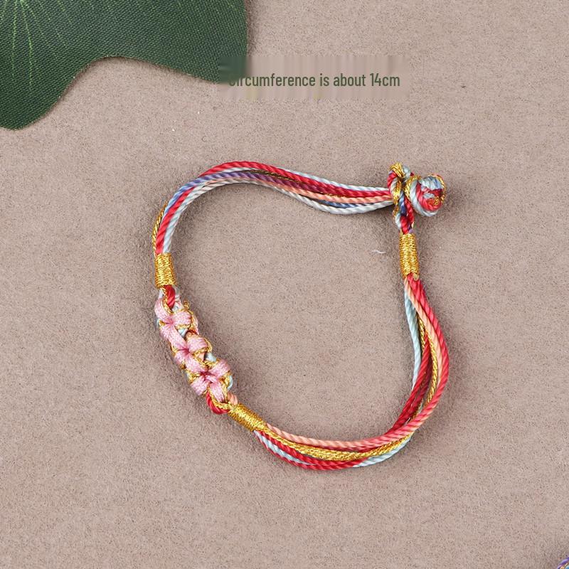 Ethnic Style Five-Color Handmade Dragon Boat Festival Bracelet – Versatile Couple Gift with Colorful Zongzi Charm