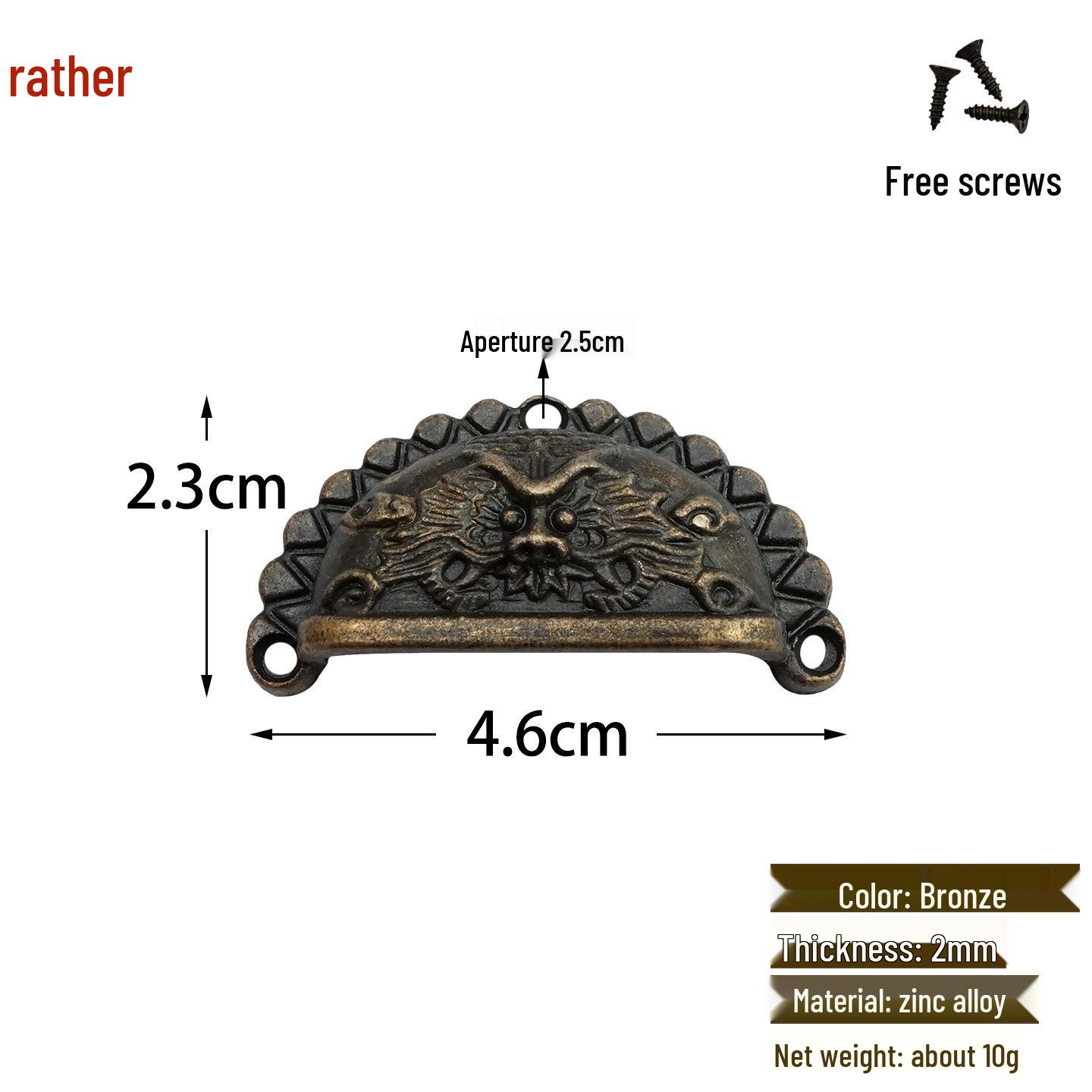Antique Lion & Dragon Head Zinc Alloy Drawer Pull Knob
