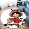 One Piece Monkey D Luffy Round Area Rug Carpet Rug For Living Room Bedroom Sofa Playroom Decor Nonslip Floor Mat