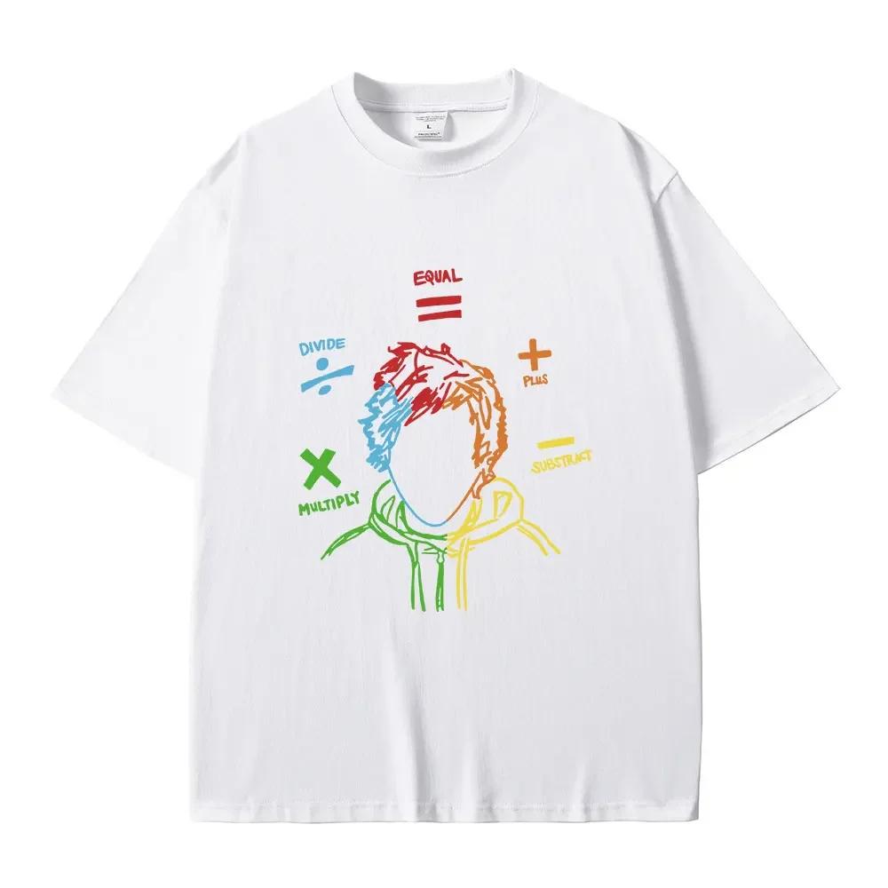 Ed Sheeran The Math Tour Sheerios Print T Shirt Harajuku Fashion Women Clothing Casual Hip Hop Tee Shirt Loose