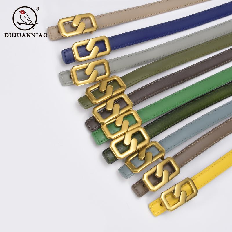 Ladies Thin Belt Simple Belt Women'S Decorative Suit Summer Dress Retro Buckle