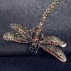 New Fashion Jewelry Women's Vintage Noble Dragonfly Crystal Scarf Pin Brooches