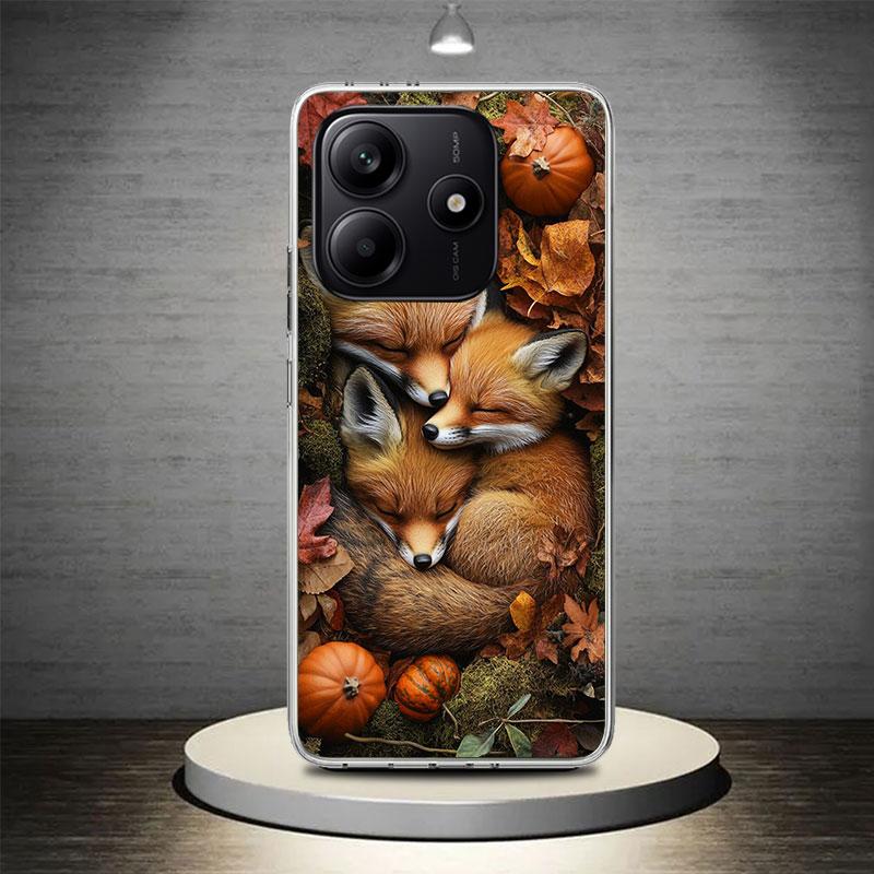 Animal Fox Phone Case Cover for Xiaomi Redmi Note 10 11 12 13 14 Pro Plus 14S 13 12S 11S 11T 11E 10S Soft Coque Redmi Note 10 11