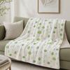 Four Leaf Clover Blanket, Multi-Purpose Air Conditioner Blanket, Soft Double-Sided Flannel Throw Blanket for Sofa Bed Dorm Office