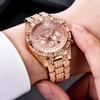 Diamond Watch Men's Hip-hop Gold Calendar Quartz Watch Men's