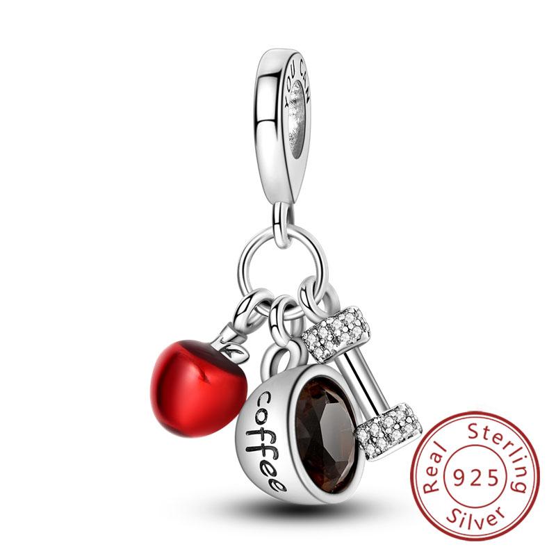 Original Charms Beads Copper Cherry Strawberry Avocado Fruit Charms Pendant For Woman Jewelry Making