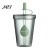 Lightweight Portable Water Bottle Drinking Straw Cup, Leak-proof PC Bottle, Durable Leak Proof for Students Anti-fall And Office Use Plastic Cup
