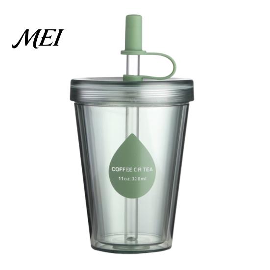 Lightweight Portable Water Bottle Drinking Straw Cup, Leak-proof PC Bottle, Durable Leak Proof for Students Anti-fall And Office Use Plastic Cup