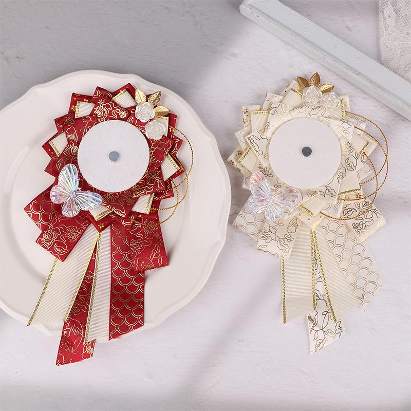 Bånd Cosplay Ita-vesker Rosett Beskyttelse Blomst Pins Holder Merkebase Tilbehørray Itabag Dekor