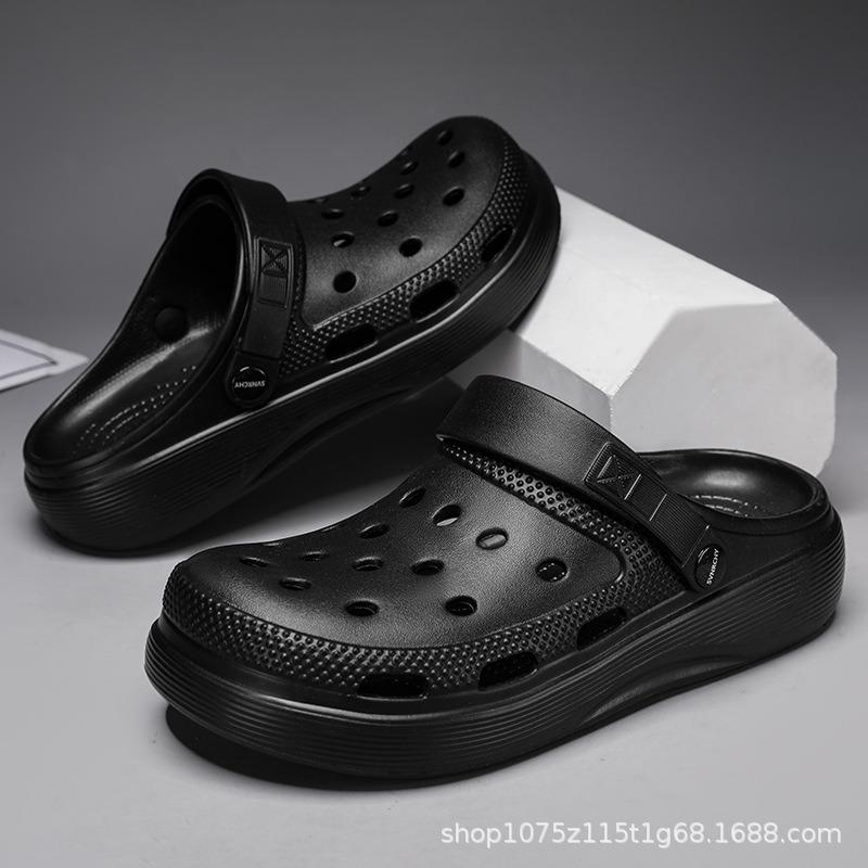 Baotou Summer New Eva Hole Shoes Men Wear Non-slip Slippers Breathable Casual Beach Shoes