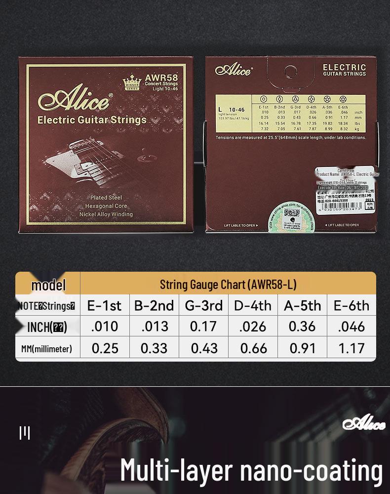 Alice AWR58 King Electric Guitar Strings – Full Set & Singles