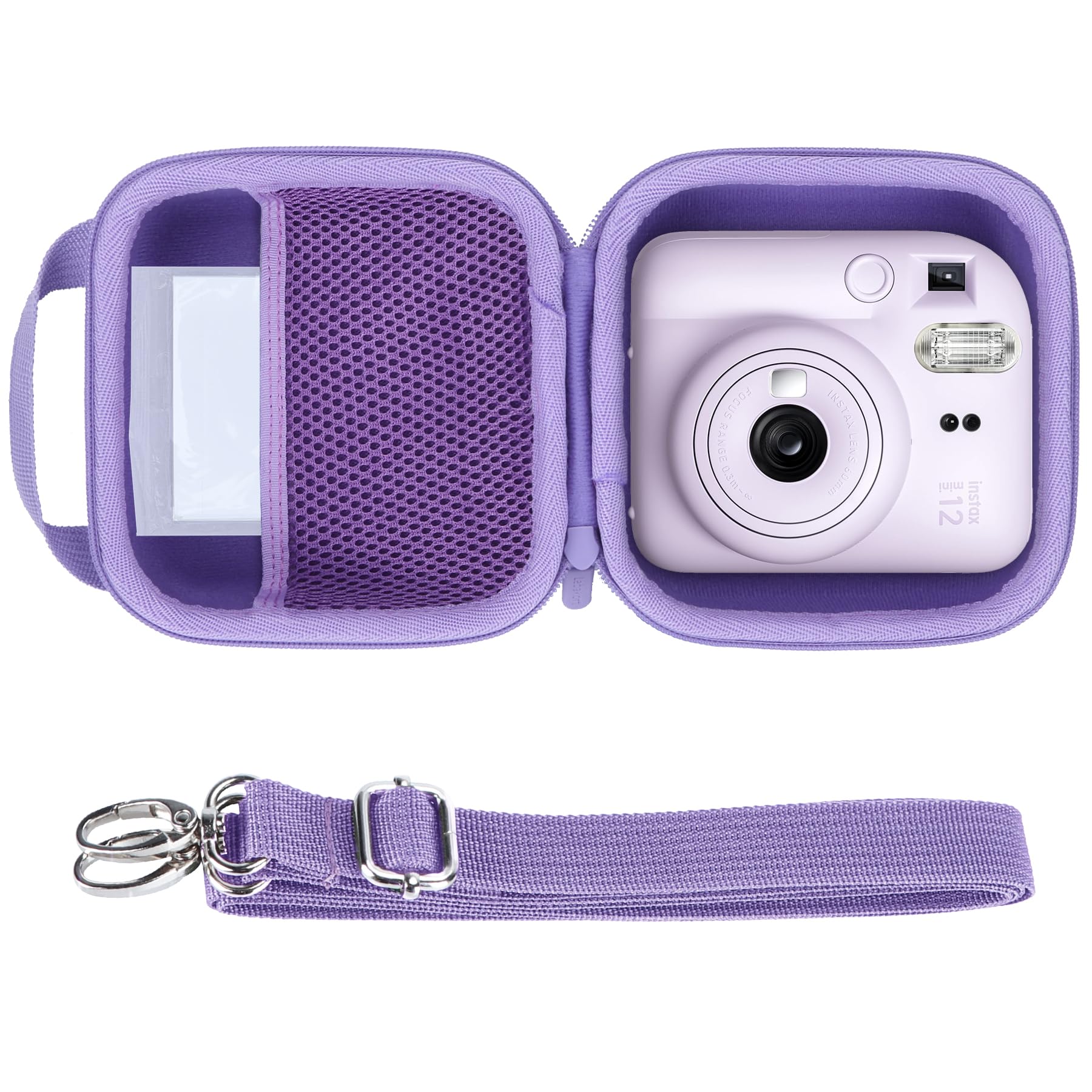 

Lebakort Storage Case Compatible with Fujifilm Instax Mini 12/11 Instant Cameras (Lilac Purple Case)