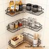 Wall-Mounted 304 Stainless Steel Bathroom Corner Shelf