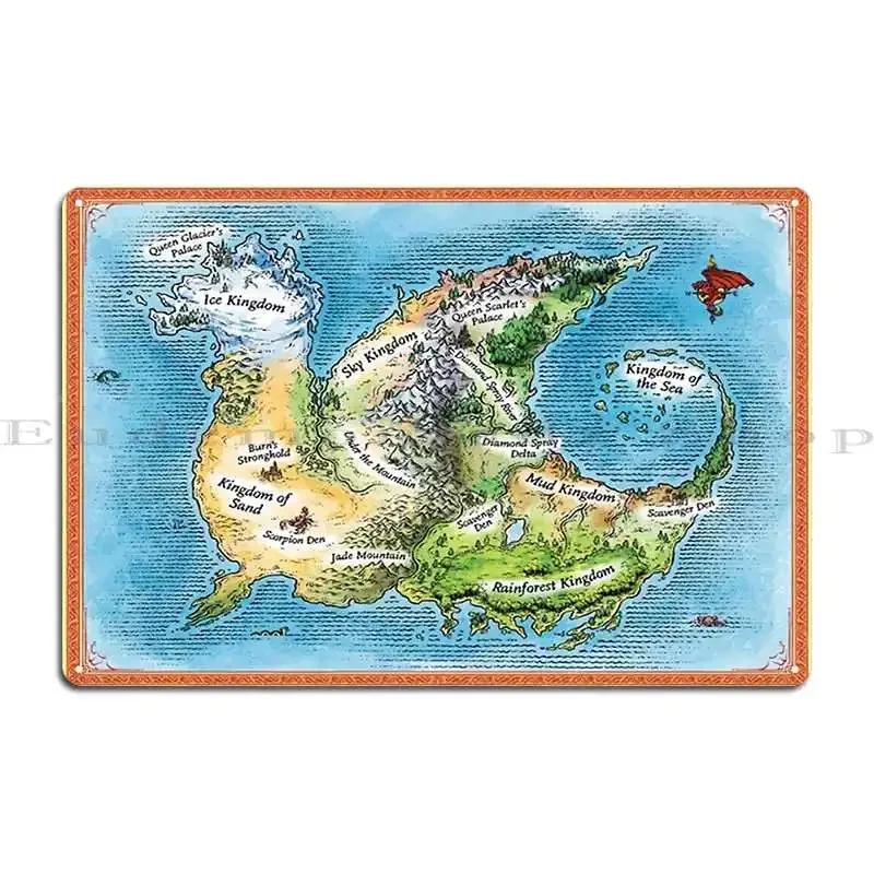 Wof Maps Metal Plaque Poster Rusty Designing Wall Pub Home Printing Tin Sign Poster 20X30CM