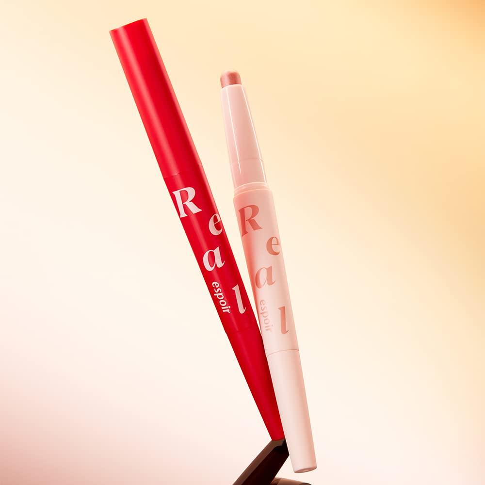 espoir Real Eye Dual Stick Pink Dual Stick Korean Official espoir Website Eyeshadow, #03 Beam, 1.45g, Type, 2-Step Eyeshadow, Under-Eye Makeup,