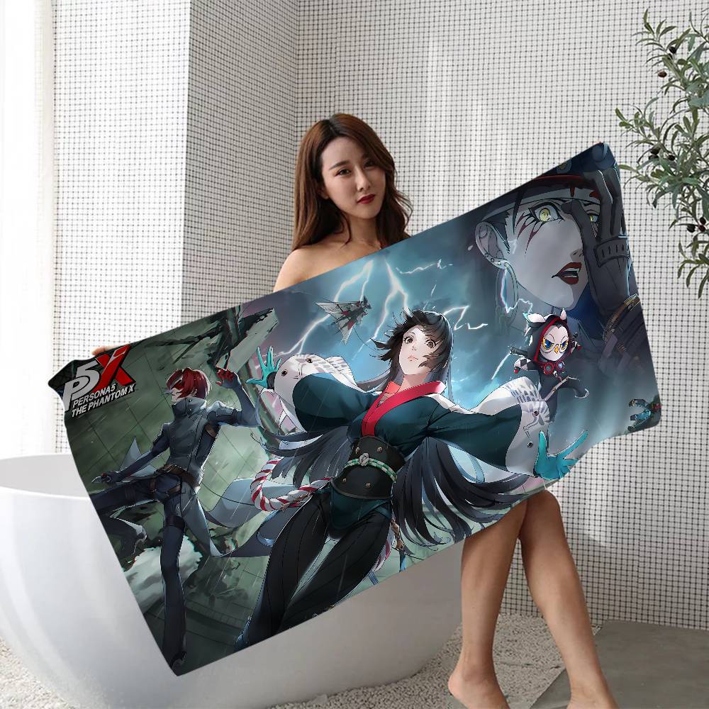 

Hot Video P-Persona 5 Gaming Big Microfiber Beach Towels Quick Dry Towel Sand Beach Towels Pool Towel For Travel Swim Pool Yoga W30*H60(CM)