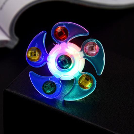 Pião Anel Luminoso Pulseira Ajustável Portátil Brinquedo Fidget Spinner Pulseira