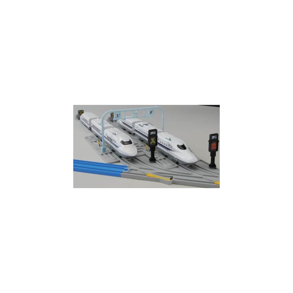 Plarail J-24 Vehicle Base with 2 Straight Tracks Gray and 2 Gray Stop Blocks Toy Set