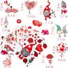 149Pcs Valentine's Day Window Clings Decorations Heart Decal Party Ornaments Supplies 9 Sheets Removable Vinyl Window Sticker Decals for Home,