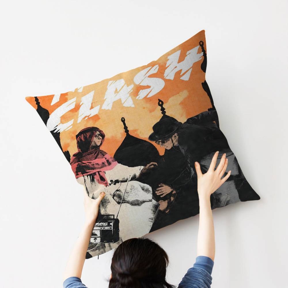 Copertina per Cuscino The Clash Federa per Cuscino Federa per Cuscino Soggiorno Divano Arredamento per la Casa Personalizzato