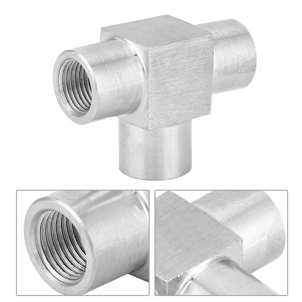 3 Way Pipe Connector BSPP Female Thread Stainless Steel Pipe Fitting Connector1 4in
