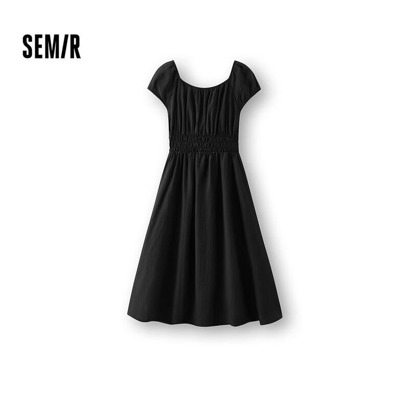 Semir Women's Summer Textured Bowknot Midi Dress