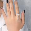Tassel Lotus Ring New Chinese Jewelry Accessories Fashion Open Adjustable Design Flower Finger Ring Silver Flower Bud Lotus Ring