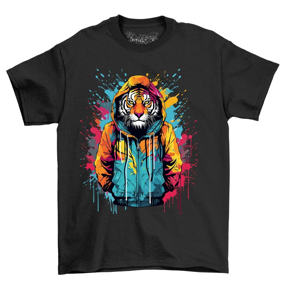 Tigers Paint Drip Design t-shirt - Roaringly Funny and Fierce! Funny t-shirt, Un