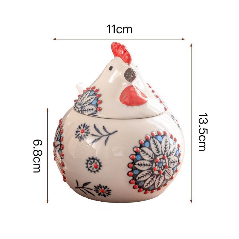 Cute Chick Ceramic Canister Candy Jar Storage Jar with Lid
