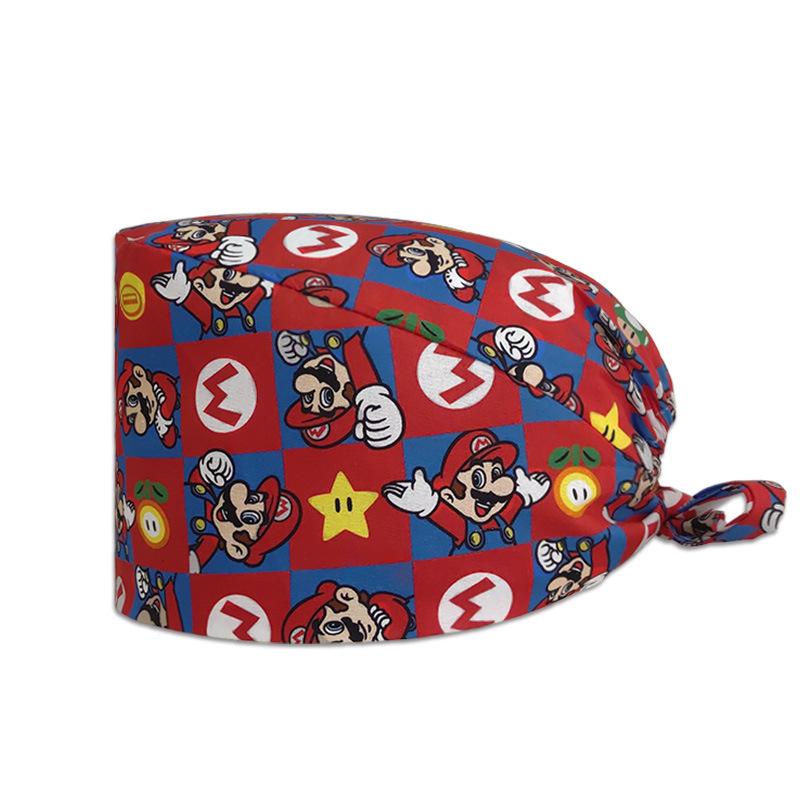 Women's Cotton Surgical Cap - Cartoon Print Nurse & Dentist Hat