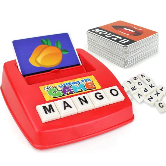 1 Set English Letter Card Learning Machine Kids Early Education Interactive Alphabet Matching Game ABC Words Spelling Learning Toy Toddlers Boys Girls