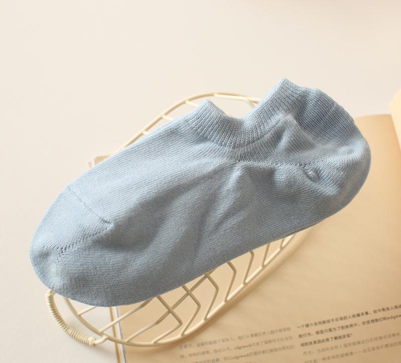 

«Женские нескользящие хлопковые носки-лодочки — коллекция весна и осень, тонкие, однотонные»