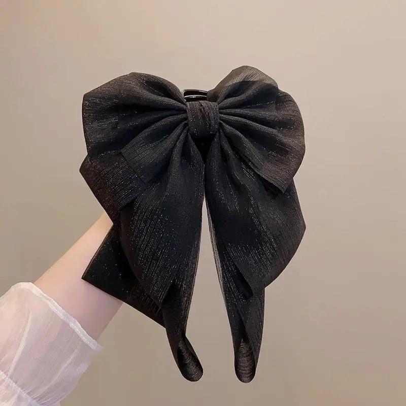 Luxury Starry Sky Rhinestone Bow Hair Clip - Volumizing Shark Clip Accessory