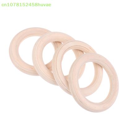2 Pcs/Pairs Wooden Ring Portable Crossfit Gymnastics Rings Gym Shoulder Strength Home Fitness Training Physical Exercise Ring