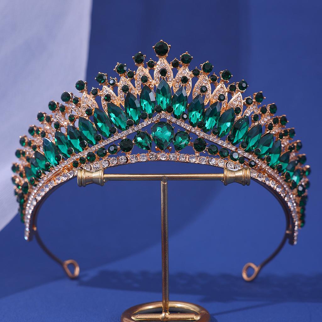 Svatební korunka Pokrývka hlavy Barokní Vintage princezna královna křišťálový diadém pro ženy Svatební korunka Doplňky k šatům do vlasů Šperky