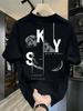Trendy Moon Graphic Tee Unisex Unisex Unisex Lunar Eclipse Letter Back Print Streetwear Short Sleeve Casual Top