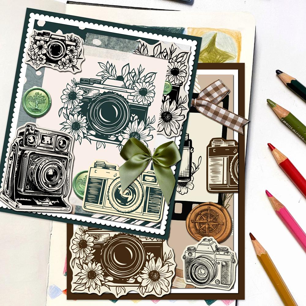 PVC Plastic Clear Stamps for DIY Scrapbooking Photo Album Decorative Cards Making Camera 160x110mm
