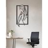 Modern Black Metal Kneeling Woman Wall Art Sculpture Home Decor Gift