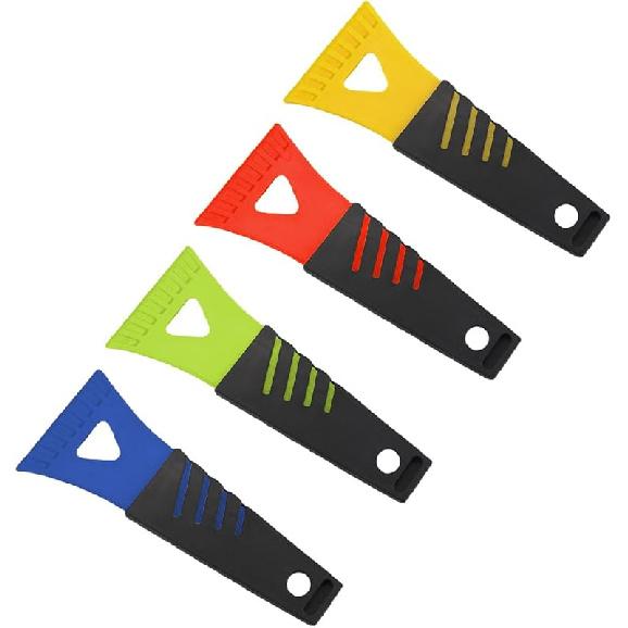 4PCS Ice Scraper For Car Windshield, No Scratch Plastic Ice Shovel Tools For Winter, Window Ice Snow Frost Removal Tool Accessories For Cars, Trucks,