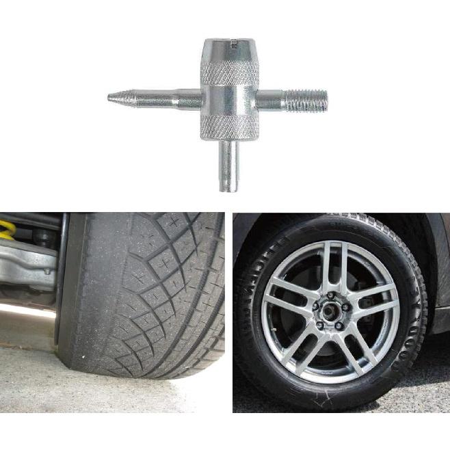 Tire Valve Stem Tool Puller And Taller Kit, Remover And Tallation Set, 6 Pcs TR412 Snap-In Valve Stems With Valve Stem Cores, 1 Pcs Single Head Tire